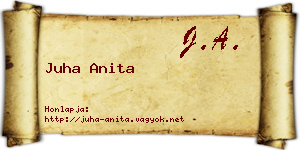 Juha Anita névjegykártya